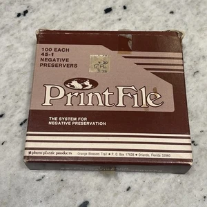 Print File Negative Preservers 45-1 For  4 x 5"  97pc 1982 Photo Plastic Product - Picture 1 of 8