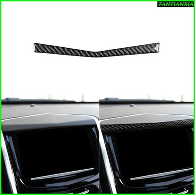 Cubierta de panel de consola central de fibra de carbono real para Cadillac SRX 2010-16 Foto 1 de 4