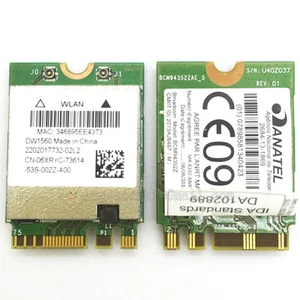 Broadcom BCM94352Z DW1560 6XRYC 802.11 AC 867 Mbps Bluetooth 4.0 WIFI WLAN Card - Picture 1 of 7