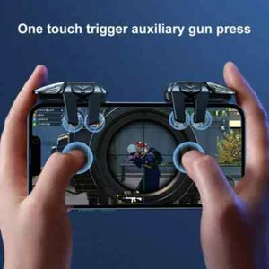 Mobile Trigger Gaming Controller Alloy Gamepad Joystick Aim Shooting L1R1 Key - Picture 1 of 6