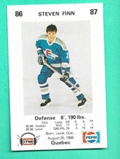 (1) STEVEN FINN 1986-87 AHL FEDERICTON EXPRESS  NM+ CARD  (H7014)