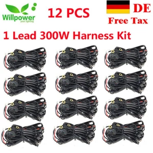 12x Wiring Harness Kit 25A 12V ON/OFF Switch Relay 72W~300W LED Work Light Bar - Imagen 1 de 8