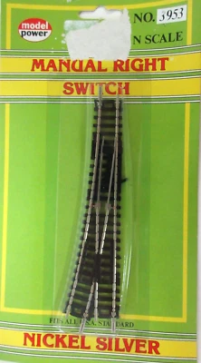 N SCALE MODEL POWER 3953 RH MANUAL SWITCH - Image 1 of 2