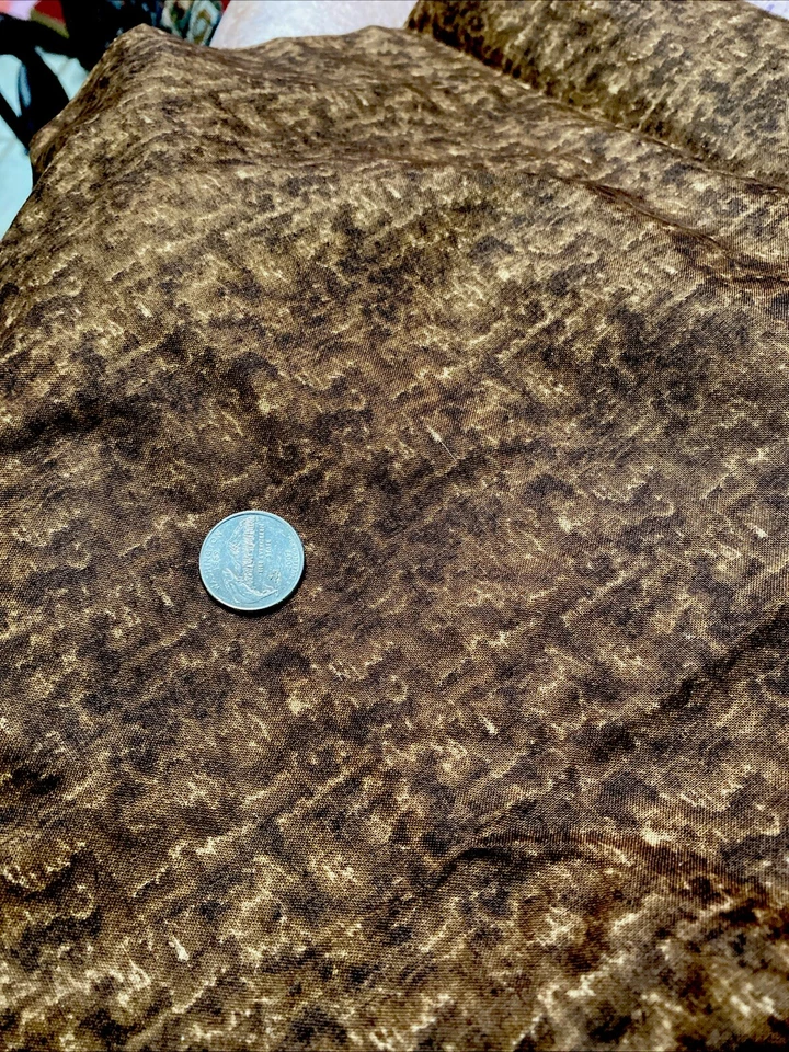 Shades Of Brown Color Of Coffee Grounds Quilting Fabric 2 1/2 Yards Benartex #19 - Image 1 of 1