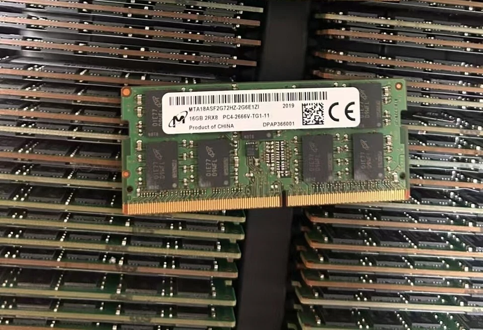 MT Micron 16GB DDR4 2666 Laptop ECC SODIMM RAM 2Rx8 PC4-2666V-TG1 260pin - Image 1 of 1