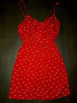 WOMENS JUNIORS I LOVE H81 RED DRESS SIZE S - Imagem 1 de 2