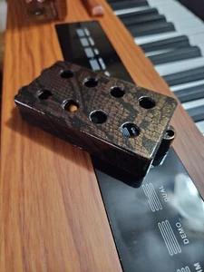 Custom MM Style Humbucker Pickup Cover, 4 Str, Brown, Snake Graphics,Copper... - Picture 1 of 5