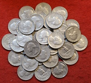 1978-P Washington Quarters 40 rollo de monedas circulado - Imagen 1 de 5