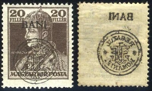 Rumania Hungría 1919 CLUJ KARL 20B GENUINO error OFFSET MNH NG SIN REGISTRAR 100 piezas  - Imagen 1 de 1