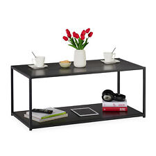 Table basse noire Table de salon avec support Table de confort Table d'appoint