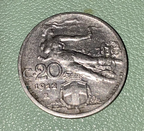 World Coins  Italy Coin  20 Centesimi 1912 Coin Flying Nude Cover