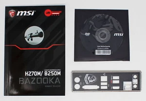 MSI H270M BAZOOKA - SET Handbuch ATX IO Shield Slotblende Treiber CD (#14734) - Bild 1 von 1