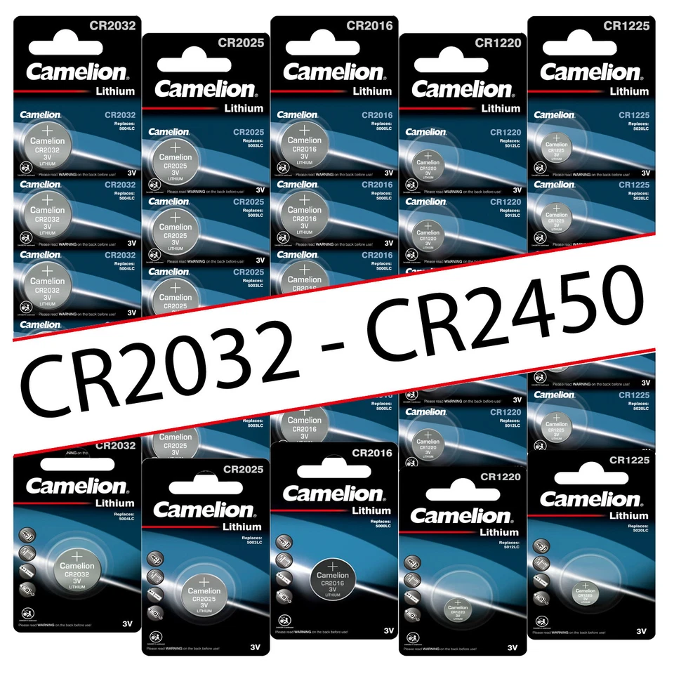 CR2450 CR1220 CR1616 CR2016 CR2025 CR2032 Camelion Lithium Knopfzellen Batterien - Bild 1 von 1
