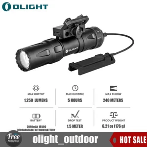 OLIGHT Odin Mini Tactical Flashlight Rail Mounted M-LOK 1250 Lumen Torch Black - Picture 1 of 16