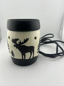 Retired Scentsy YUKON full-size Premium Wax Warmer Moose Cabincore Trees - Picture 1 of 7