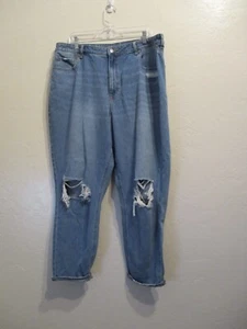 Jeans cortos American Eagle para mujer talla 20L mamá Jean capri lavado medio desgastados - Imagen 1 de 9