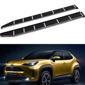 Fits for Yaris Cross 2020-2023 Fixed Running Boards Side Steps Pedals Nerf Bar - Picture 1 of 5