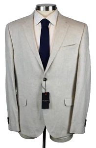Ted Baker London Sport Coat Size 5 / 42 Men's Sand Grey Linen Cotton Blazer NWT - Picture 1 of 10