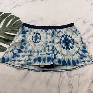 Cacique Swim Womens Skirted Bikini Bottoms Plus Size 24 Blue White Tie Dye - Picture 1 of 10