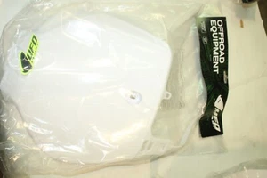 NEW UFO Plast Front Number Plate White YA02853#046 for 92-99 YZ125 YZ250 - Picture 1 of 2