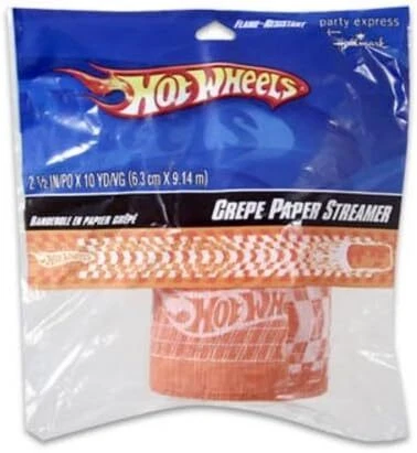 Hot Wheels High Speed Race Car Kids Birthday Party Decoration Crepe Streamer - Image 1 of 1