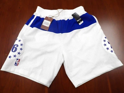 MITCHELL & NESS NBA HWC PHILADELPHIA 76ERS WHITE SWINGMAN SHORTS SIZE M - Image 1 of 4