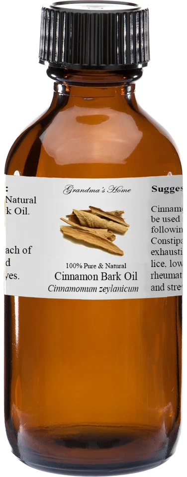 GRANDMA'S HOME Cinnamon Bark Essential Oil - 4 oz - 100% Pure and Natural - Free Shipping