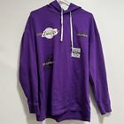 Lakers Mens Hooded T-Shirt Long Sleeve size L purple