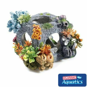 Adorno clásico acuático hábitat cúbico coral acuario pecera 130 mm mediano - Imagen 1 de 1