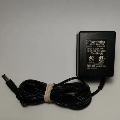 Plantronics AC/DC Adaptor DC 7.5V 200mA LFZ.5200D-08 Tested - Image 1 of 3