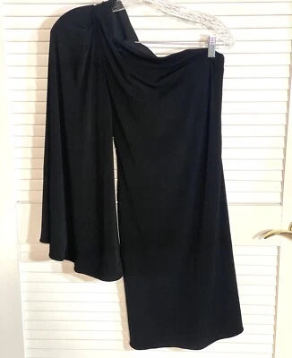 Dalia MacPhee Black Size 2 Dress - One shoulder long sleeve Classic Women EUC - Image 1 of 4