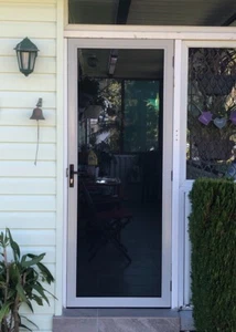 SECURITY SCREEN DOOR - 30% OFF - STAINLESS STEEL MESH - Colorbond® Shale Grey - Picture 1 of 3
