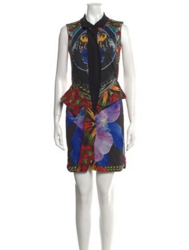 Mini Abito Givenchy Autentico Nero Multicolore con Serbatoio 8 Medium FR 40