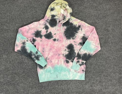 VETEMENTS Artist Union Abbigliamento Felpa con Cappuccio Donna Piccola Tie Dye Splash Color Block N159