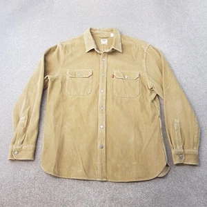 Levis Mens Shirt Large Brown Corduroy Cord Worker Overshirt Jumbo Standard - Picture 1 of 10