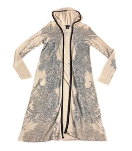 Vintage Rue 21 Duster Strickjacke Damen M transparent Y2K Kapuze Boho Festival Grunge - Bild 1 von 21