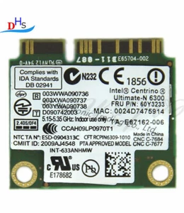 60Y3233 New Lenovo Intel Ultimate-N 6300 Half Mini Wireless 633ANHMW 60Y3232 - Picture 1 of 2