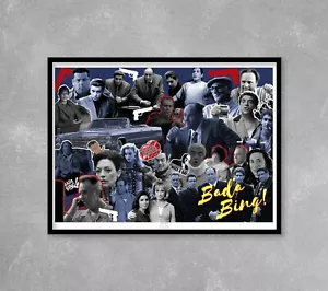 The Sopranos print. Tony Soprano Wall art Mafia Artwork Wall poster gift DVD - Picture 1 of 11