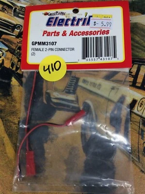 ELECTRIFLY GPMM3107: FEMALE 2-PIN CONNECTOR {2pc} NewInPack USA Shipped - Image 1 of 4