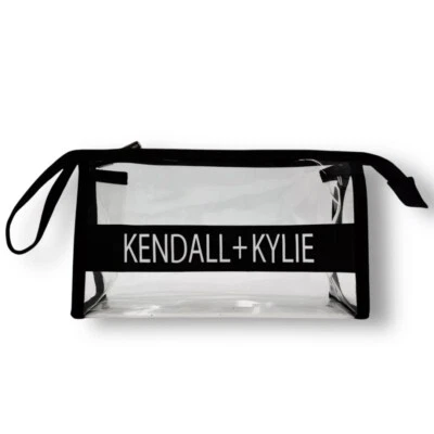 New Kendall + Kylie Clear Makeup Bag Transparent Cosmetic Travel Pouch Case Y2K - Image 1 of 4