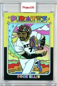 2021 TOPPS PROJECT 70 - DOCK ELLIS BY CHINATOWN MARKET - RAINBOW FOIL 33/70 #184 - Picture 1 of 2
