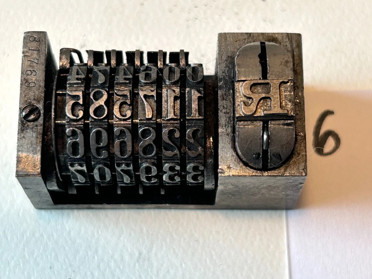 Hand-carved Number Stamps 5-Piece Roman Font Letterpress Numbering ...