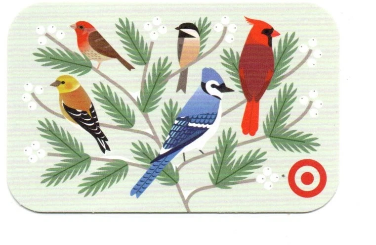 Target Birds Cardinal Blue Jay Winter Gift Card No $ Value Collectible 7653 - Image 1 of 1