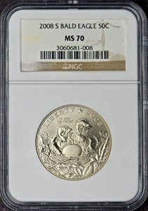 2008-S Bald Eagle Commemorative Clad Half Dollar - NGC MS70 - ✪COINGIANTS✪ - Picture 1 of 2