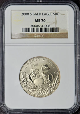2008-S Bald Eagle Commemorative Clad Half Dollar - NGC MS70 - ✪COINGIANTS✪ - Image 1 of 2