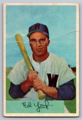 1954 Bowman #72 Eddie Yost Washington Senators - Image 1 of 3