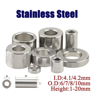 Stainless Steel Unthreaded Round Bushing Sleeve Washers I.D:4.1mm/4.2mm - Picture 1 of 11