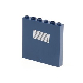 1x Lego Panels 1x6x5 Dark Blue Wall Agents MISSION LETTER 8635 59349pb014