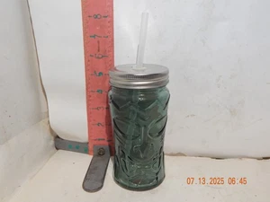 Margaritaville Tiki Glas mit Deckel & Strohhalm - keine Beschädigungen - grün - Bild 1 von 2