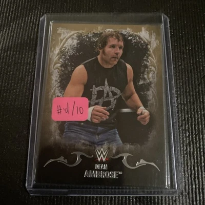 2016 Topps WWE Undisputed Gold Dean Ambrose #11 SN# /10 SSP Rare Card - Image 1 of 4